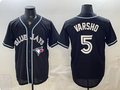 Men's Toronto Blue Jays Daulton Varsho #25 Black 2026 Fashion Replica Jersey