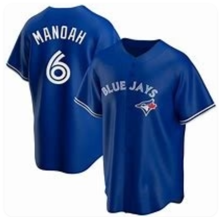 Men's Toronto Blue Jays Alek Manoah #6 Blue Stitched Cool Base Jersey