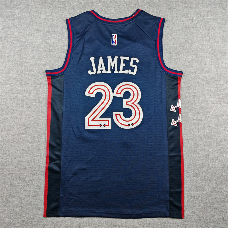 Men's Philadelphia 76ers Navy 2023/24 Custom Swingman Jersey - City Edition