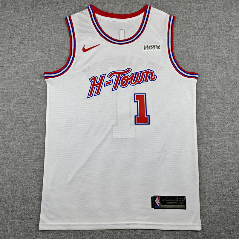 Men's Houston Rockets #1 Jalen Green White 2025/26 City Edition Swingman Jersey