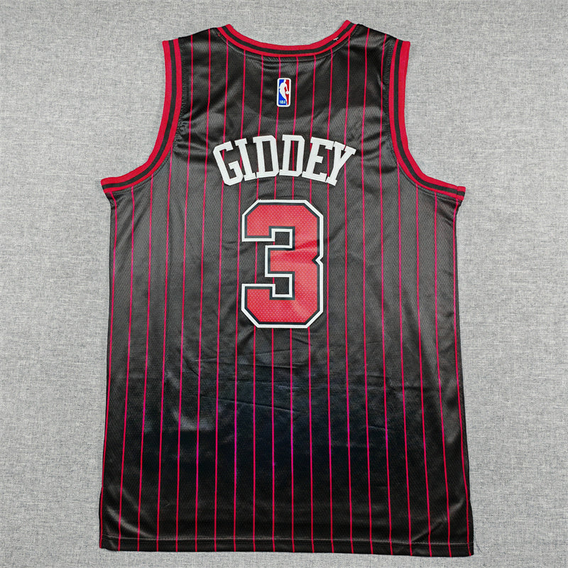Chicago Bulls Men's #3 Statement Edition Jersey - Black Stripe