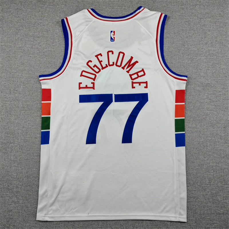 Men's Philadelphia 76ers #77 VJ Edgecombe Nike Association Edition Swingman Jersey - White
