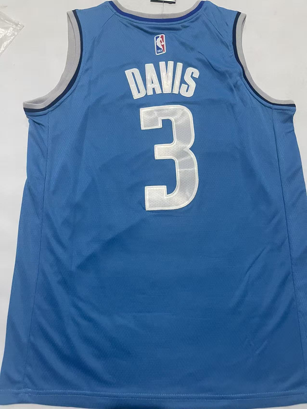 Anthony Davis Dallas Mavericks Men's #3 Nike Dri-FIT Icon Edition Swingman Jersey - Blue