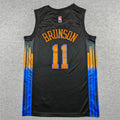 Men's New York Knicks #11 Jalen Brunson Black Swingman Jersey - Statement Edition