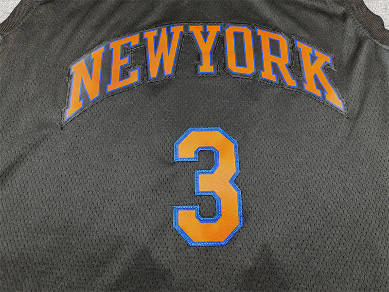 Men's New York Knicks #3 Josh Hart Black Swingman Jersey - Statement Edition