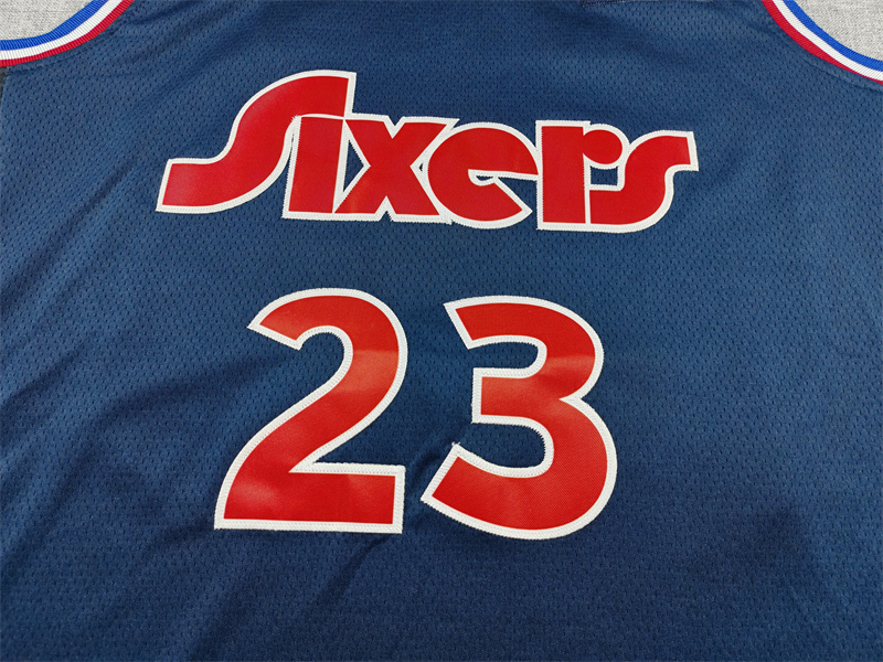 Men's Philadelphia 76ers #23 James Basketball Jersey - City Version Dark Blue