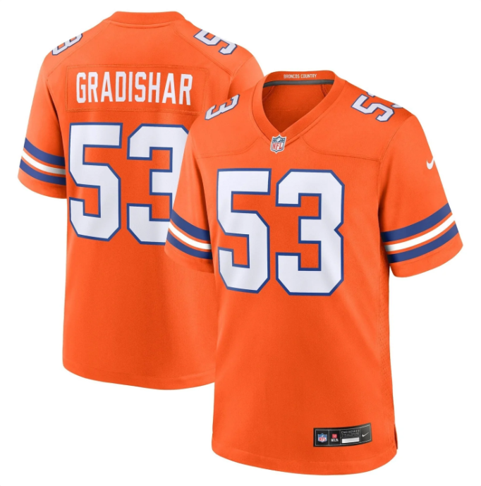 Randy Gradishar Denver Broncos Nike Mile High Collection 1977 Throwback Retired Jersey – Orange