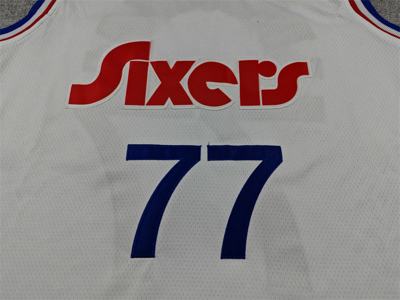 Men's Philadelphia 76ers #77 VJ Edgecombe Nike Association Edition Swingman Jersey - White