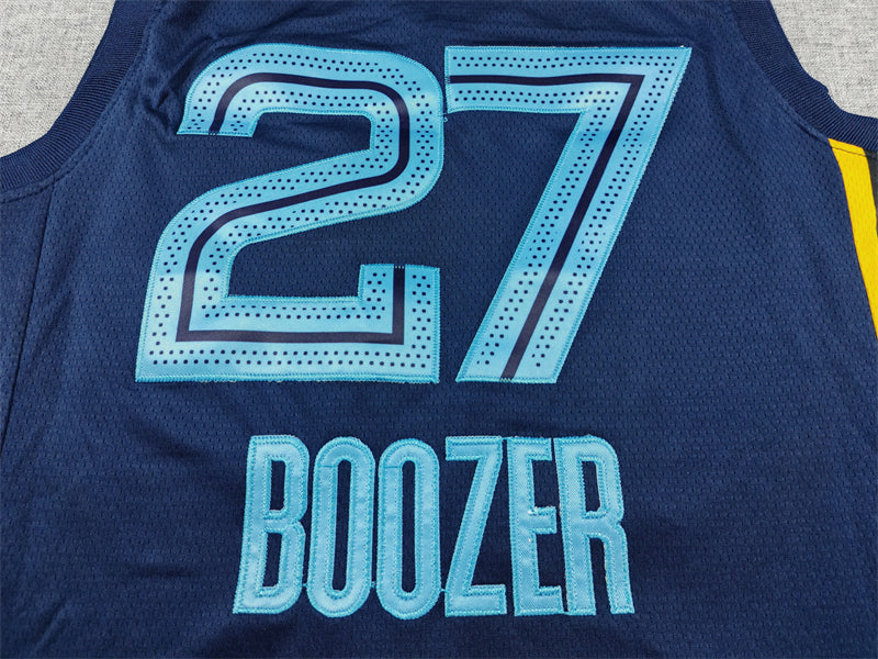 Men's Memphis Grizzlies #27 Cameron Boozer Navy Swingman Jersey - Icon Edition
