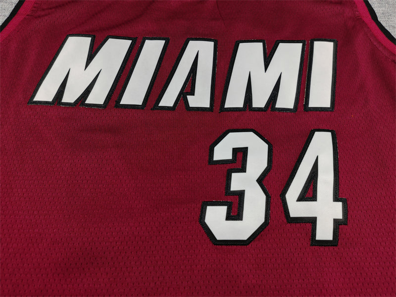Men's Miami Heat #34 Simone Fontecchio Nike Jordan Brand Statement Red Swingman Jersey