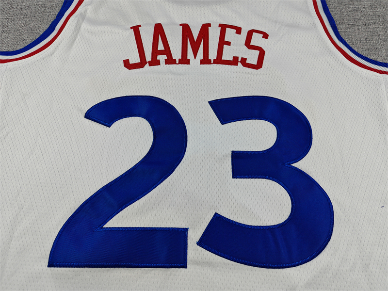 Men's Philadelphia 76ers #23 James Swingman Basketball Jersey - City Version White