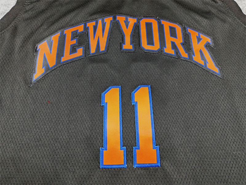 Men's New York Knicks #11 Jalen Brunson Black Swingman Jersey - Statement Edition