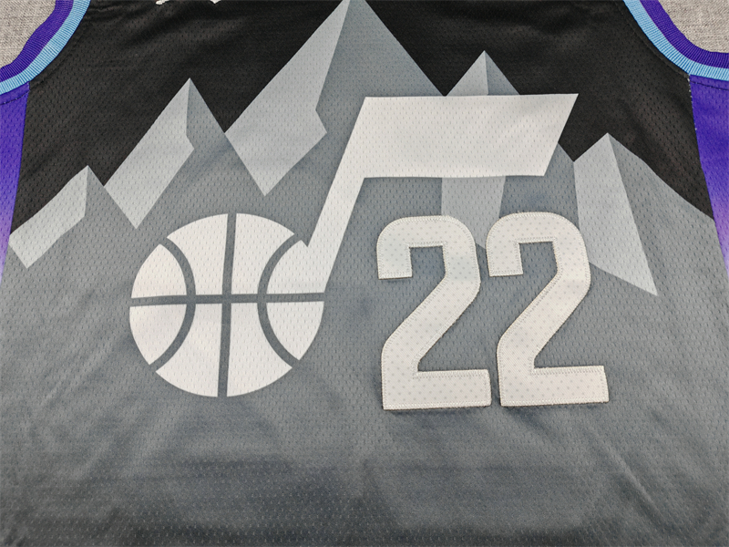 Men's Utah Jazz #22 Darryn Peterson Black Swingman Jersey - Statement Edition
